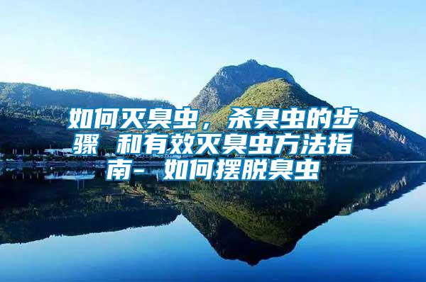 如何滅臭蟲，殺臭蟲的步驟 和有效滅臭蟲方法指南- 如何擺脫臭蟲