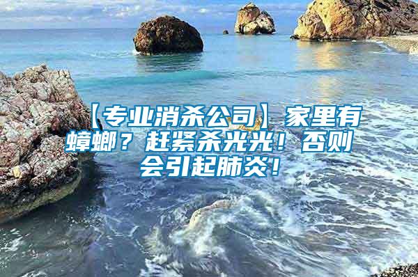 【專業(yè)消殺公司】家里有蟑螂？趕緊殺光光！否則會(huì)引起肺炎！