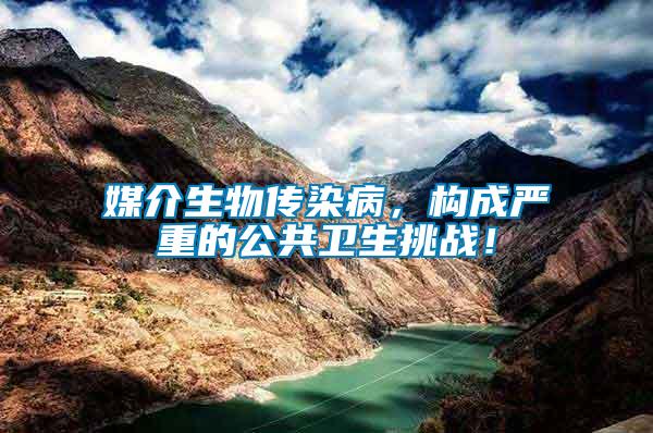 媒介生物傳染病，構成嚴重的公共衛生挑戰！