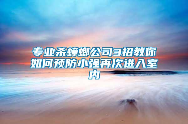 專(zhuān)業(yè)殺蟑螂公司3招教你如何預(yù)防小強(qiáng)再次進(jìn)入室內(nèi)