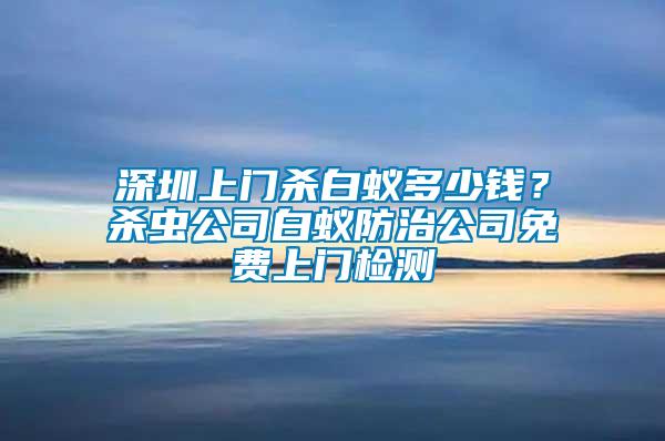 深圳上門殺白蟻多少錢？殺蟲公司白蟻防治公司免費上門檢測