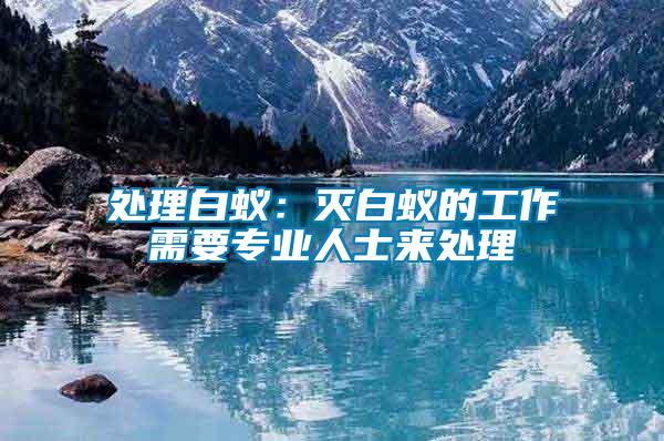 處理白蟻：滅白蟻的工作需要專業(yè)人士來(lái)處理