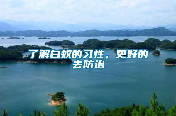 了解白蟻的習性，更好的去防治