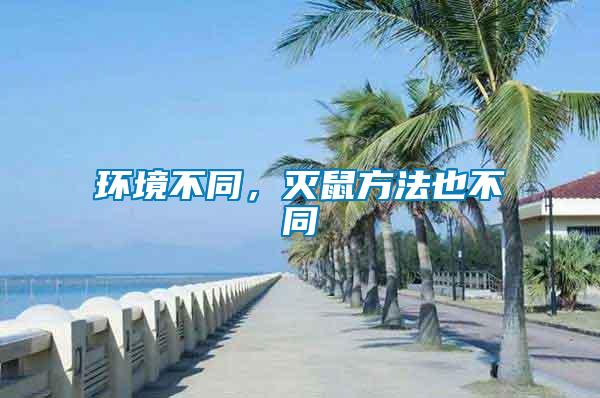 環境不同，滅鼠方法也不同