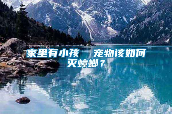 家里有小孩  寵物該如何滅蟑螂？