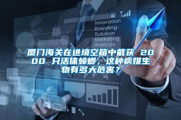 廈門(mén)海關(guān)在進(jìn)境空箱中截獲 2000 只活體蟑螂，這種病媒生物有多大危害？
