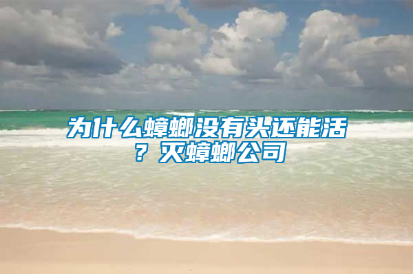 為什么蟑螂沒有頭還能活？滅蟑螂公司