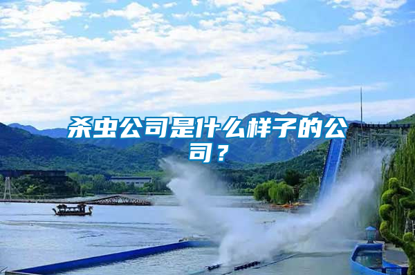 殺蟲公司是什么樣子的公司？